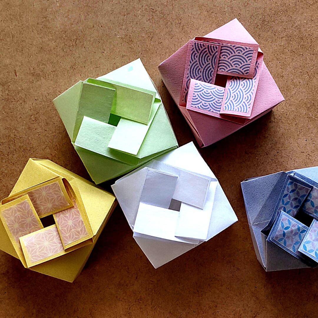 おりがみ一枚で ギフトボックスの折り方 ゆらり、ふわり
